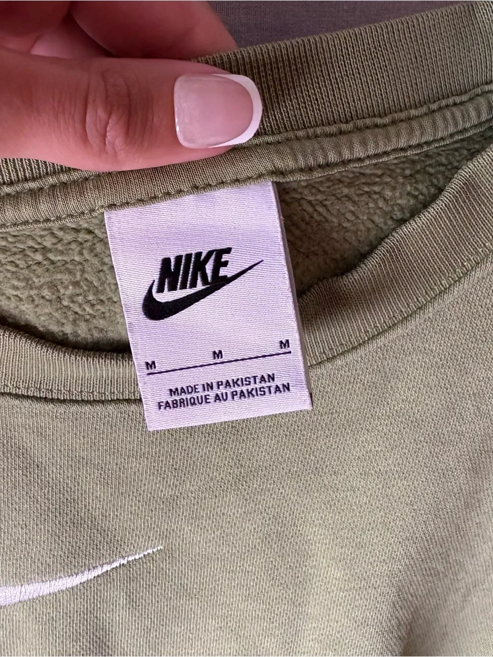 Nike Phoenix Fleece cropped crewneck sweatshirt  green size medium